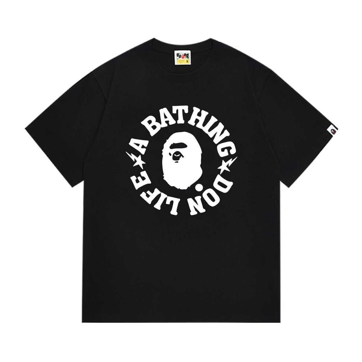 BAPE Circular Graphic Short-Sleeve T-Shirt - White, Black — front