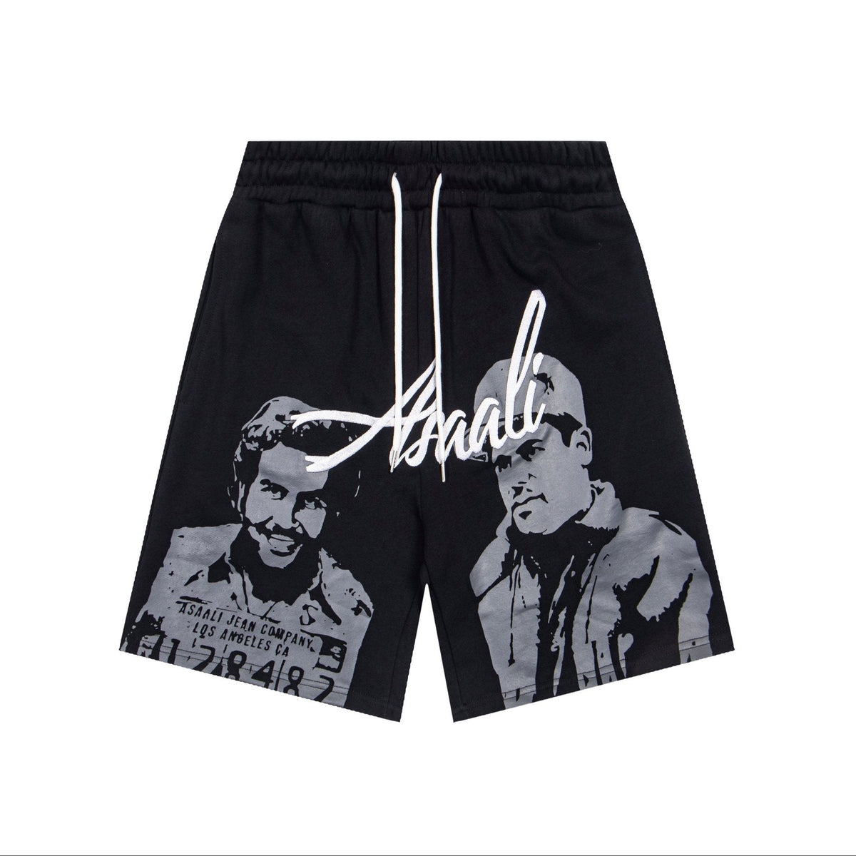 ASAALL Portrait Graphic Drawstring Shorts — front